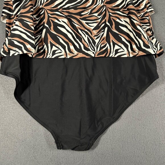 Byron Blue Australia Womens 12 US 1 Piece Scoop Neck Tankini Swim Suit - Picture 10 of 11